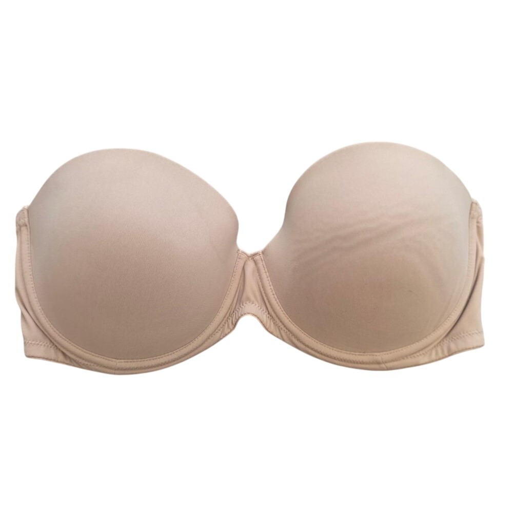 Calvin Klein Perfectly Fit Strapless Push-Up Bra Nude Beige 32D F2660